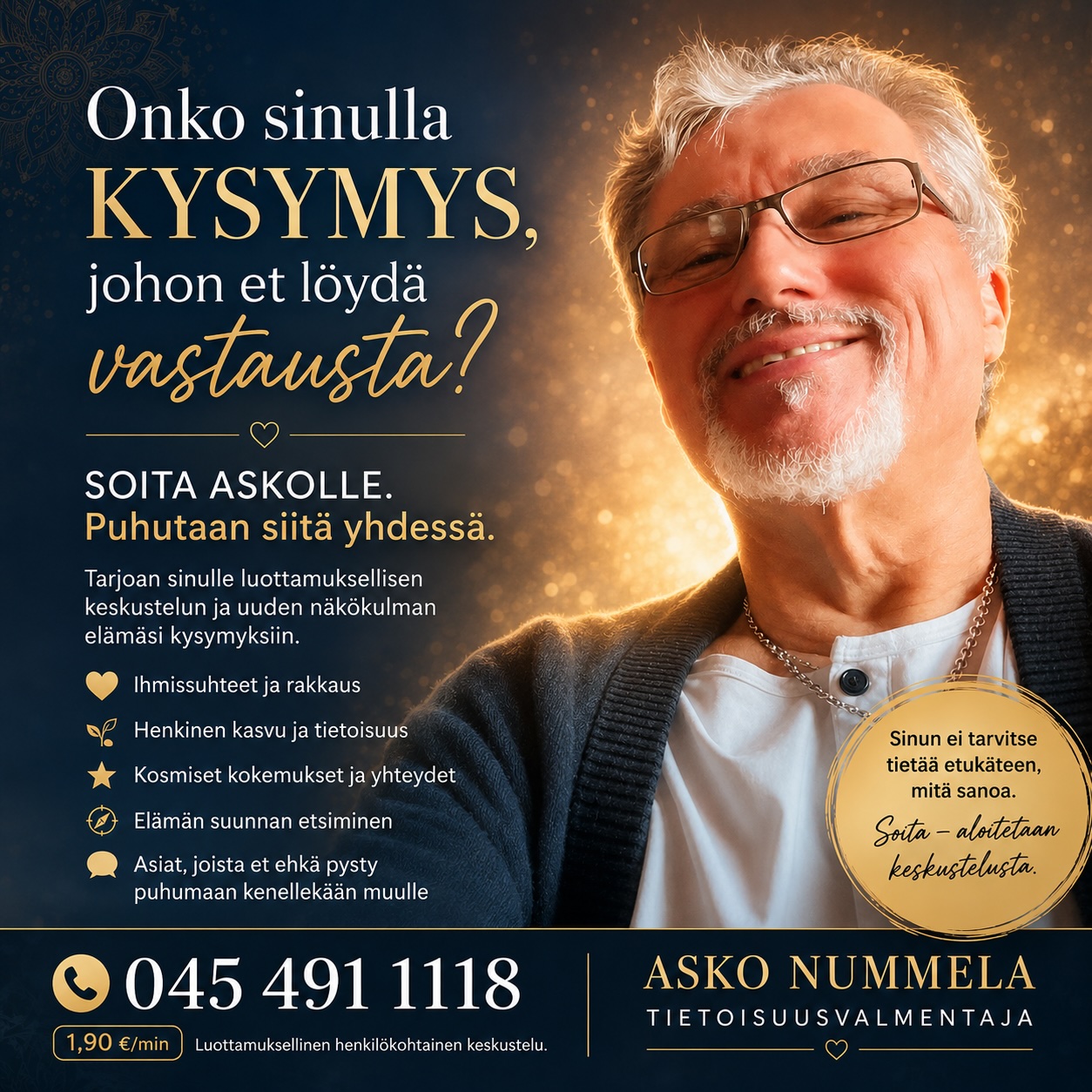 Asko auttaa aroissakin asioissa hienotunteisesti - Soita Askolle!